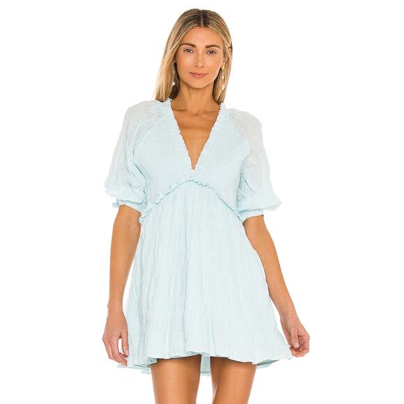 Lovers and Friends Finnegan Dress in Sky Blue NWT Size Small - Picture 1 of 3